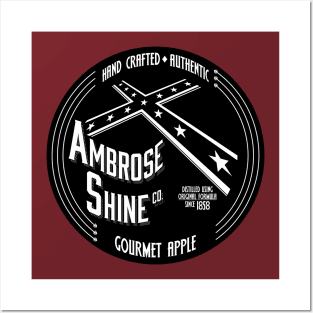 Ambrose Shine Co. (Black) label logo Posters and Art